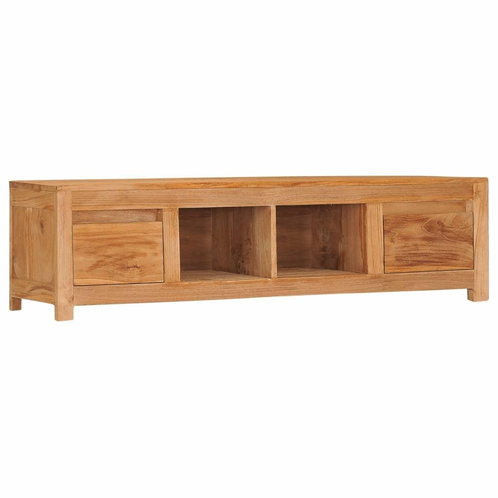 Tv-bord 115x30x35 cm massivt teaktræ