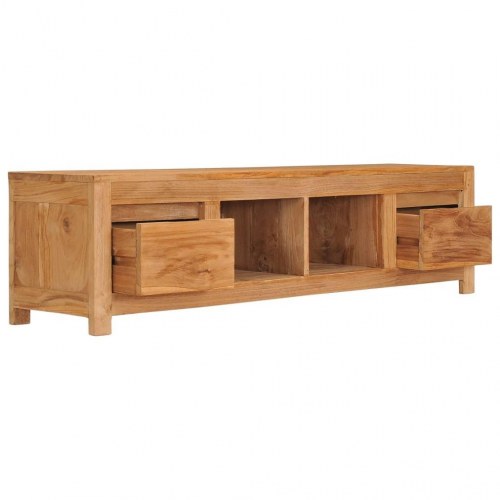 Tv-bord 115x30x35 cm massivt teaktræ