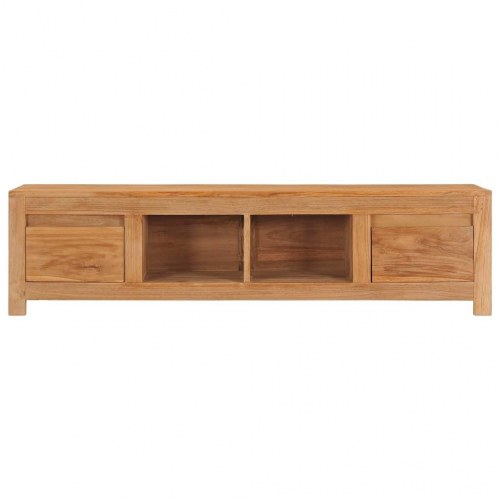 Tv-bord 115x30x35 cm massivt teaktræ