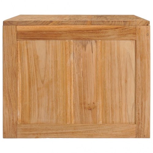 Sofabord i massivt teaktræ 90 × 50 × 40 cm - rustik kolonistil
