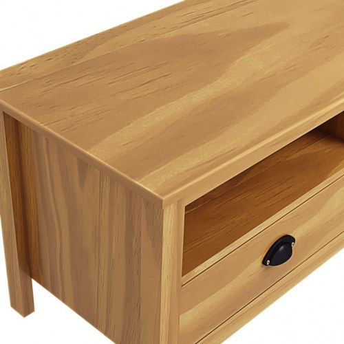 Tv-bord Hill 158x40x47 cm massivt fyrretræ honningbrun