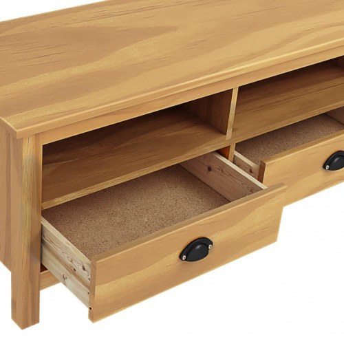 Tv-bord Hill 158x40x47 cm massivt fyrretræ honningbrun