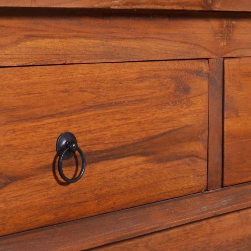 Tv-bord 110x35x40 cm massivt teaktræ