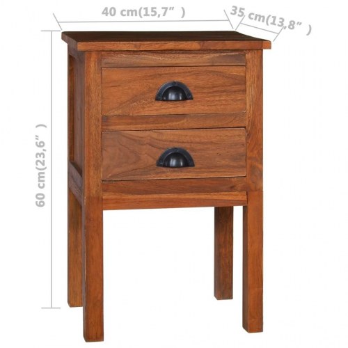 Sengeskab 40x35x60 cm massivt teaktræ