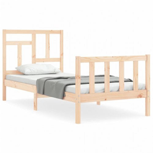 Sengeramme uden madras 90x200 cm massivt fyrretræ