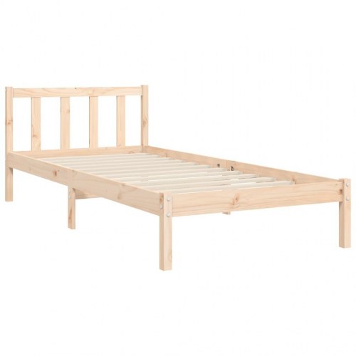 Sengeramme uden madras 90x200 cm massivt fyrretræ