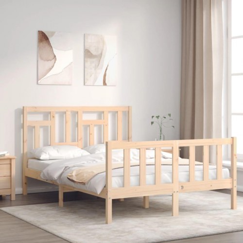 Sengeramme i massivt fyrretræ uden madras 140 x 200 cm