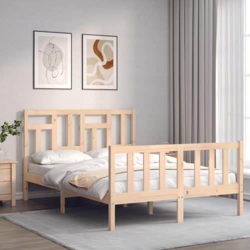 Sengeramme i massivt fyrretræ uden madras 140 x 200 cm