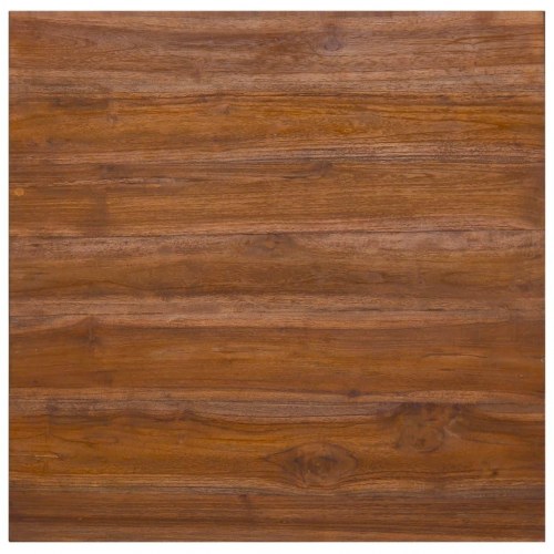 Sofabord i massivt teaktræ 68 × 68 × 33 cm - med skuffer og hylde