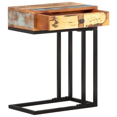 U-formet sidebord 45x30x61 cm massivt genbrugstræ