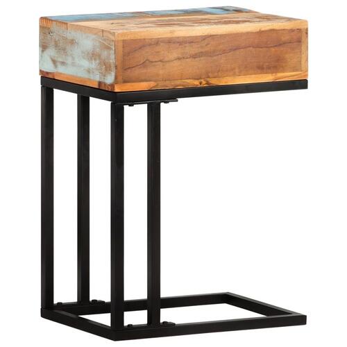 U-formet sidebord 45x30x61 cm massivt genbrugstræ