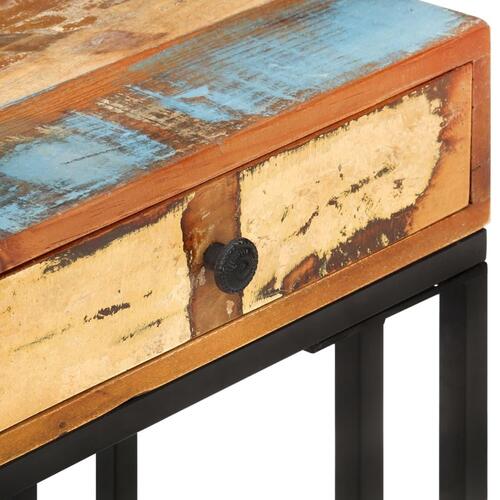 U-formet sidebord 45x30x61 cm massivt genbrugstræ