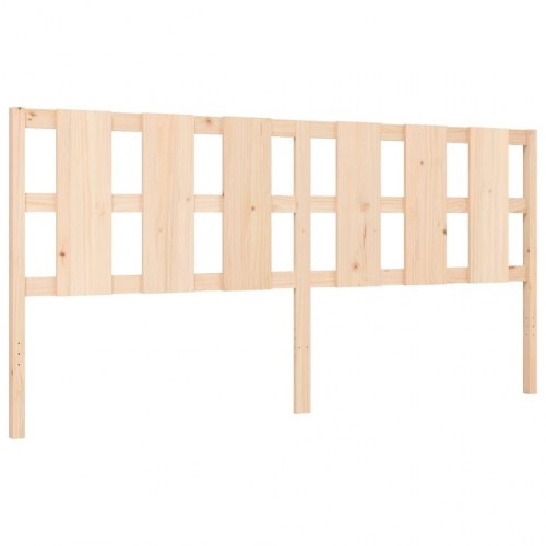 Sengeramme med sengegavl 180x200 cm massivt træ