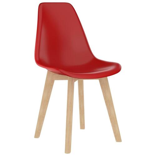 Spisebordsstole 4 stk. plastik rød