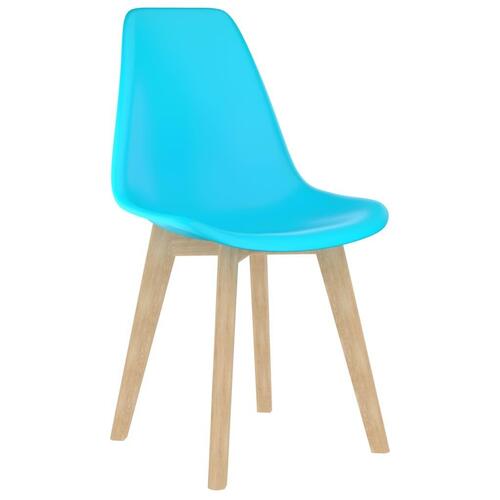 Spisebordsstole 4 stk. plastik blå