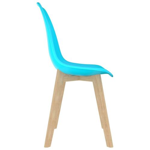 Spisebordsstole 4 stk. plastik blå