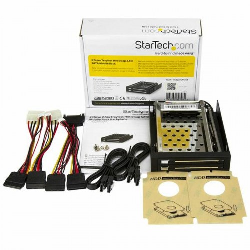 Startech 2,5" harddisk-bay HSB220SAT25B - 2x 2,5" i 3,5"