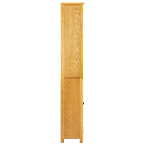 Bogreol med 2 låger 90x30x200 cm massivt egetræ
