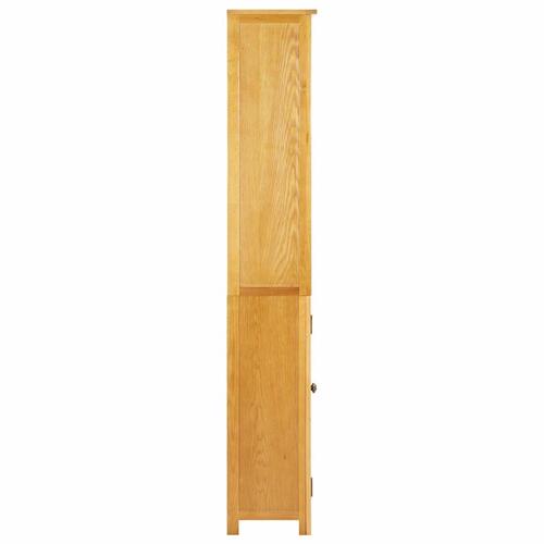 Bogreol med 2 låger 70x30x180 cm massivt egetræ
