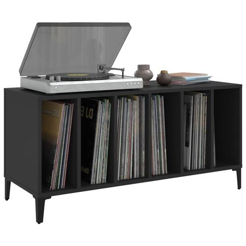 Vinylskab 100x38x48 cm konstrueret træ sort