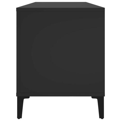 Vinylskab 100x38x48 cm konstrueret træ sort