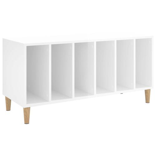 Vinylskab 100x38x48 cm konstrueret træ hvid højglans
