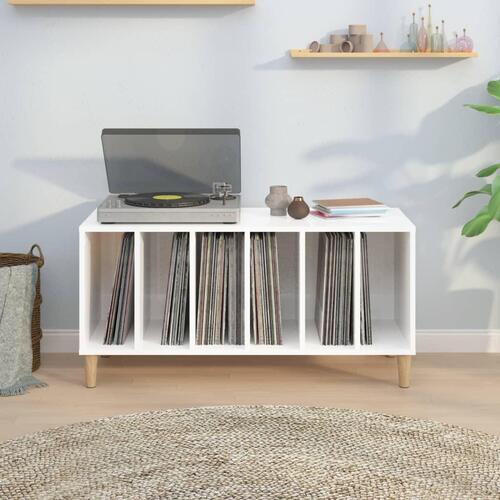 Vinylskab 100x38x48 cm konstrueret træ hvid højglans