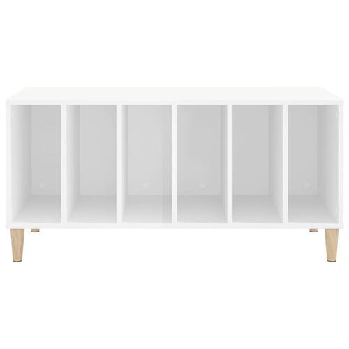 Vinylskab 100x38x48 cm konstrueret træ hvid højglans