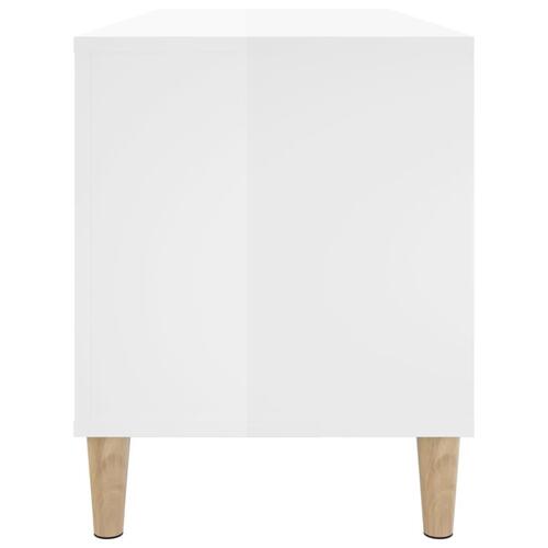 Vinylskab 100x38x48 cm konstrueret træ hvid højglans