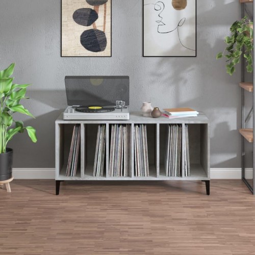 Vinylskab 100x38x48 cm konstrueret træ betongrå
