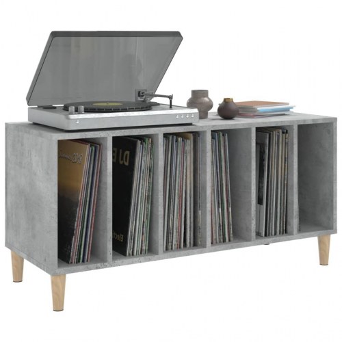 Vinylskab 100x38x48 cm konstrueret træ betongrå