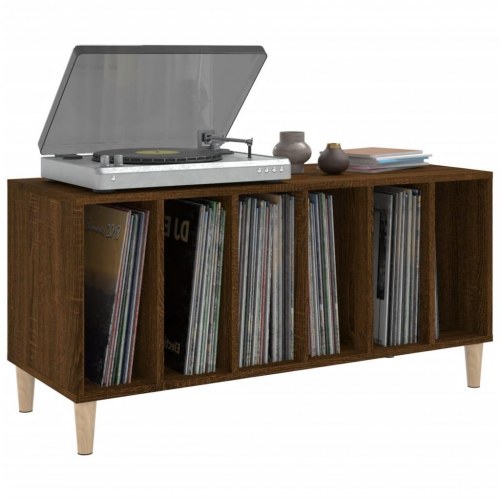 Vinylskab 100x38x48 cm konstrueret træ brun egetræsfarve