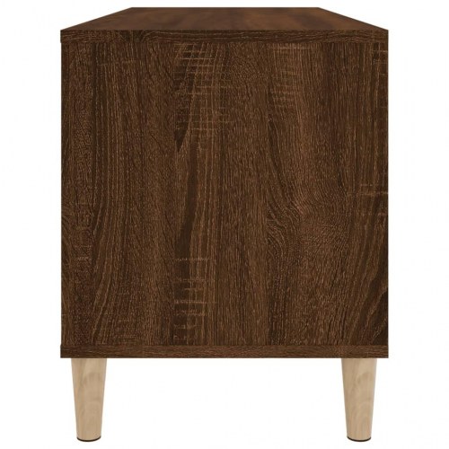 Vinylskab 100x38x48 cm konstrueret træ brun egetræsfarve