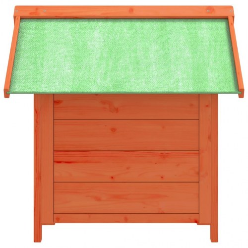 Hundehus 65x65x61,5 cm massivt fyrretræ brun