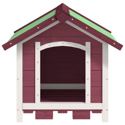Hundehus 65x65x61,5 cm massivt fyrretræ mokkafarvet