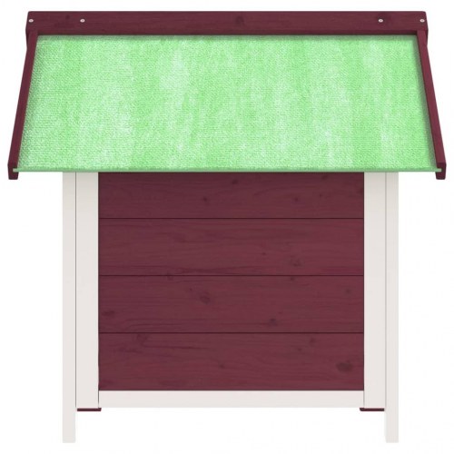 Hundehus 65x65x61,5 cm massivt fyrretræ mokkafarvet