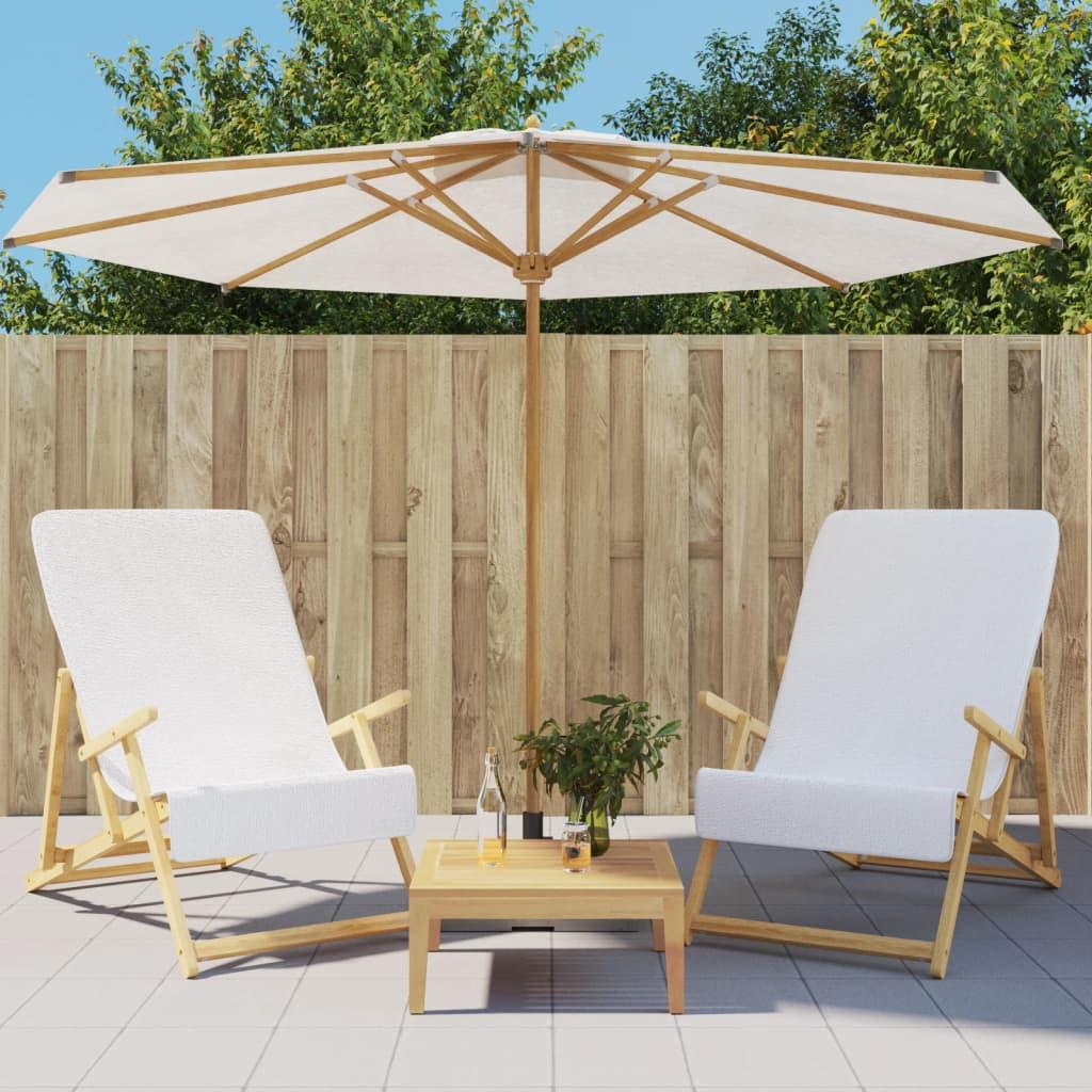 Strandhåndklæder 2 stk. 60x135 cm 400 GSM stof hvid