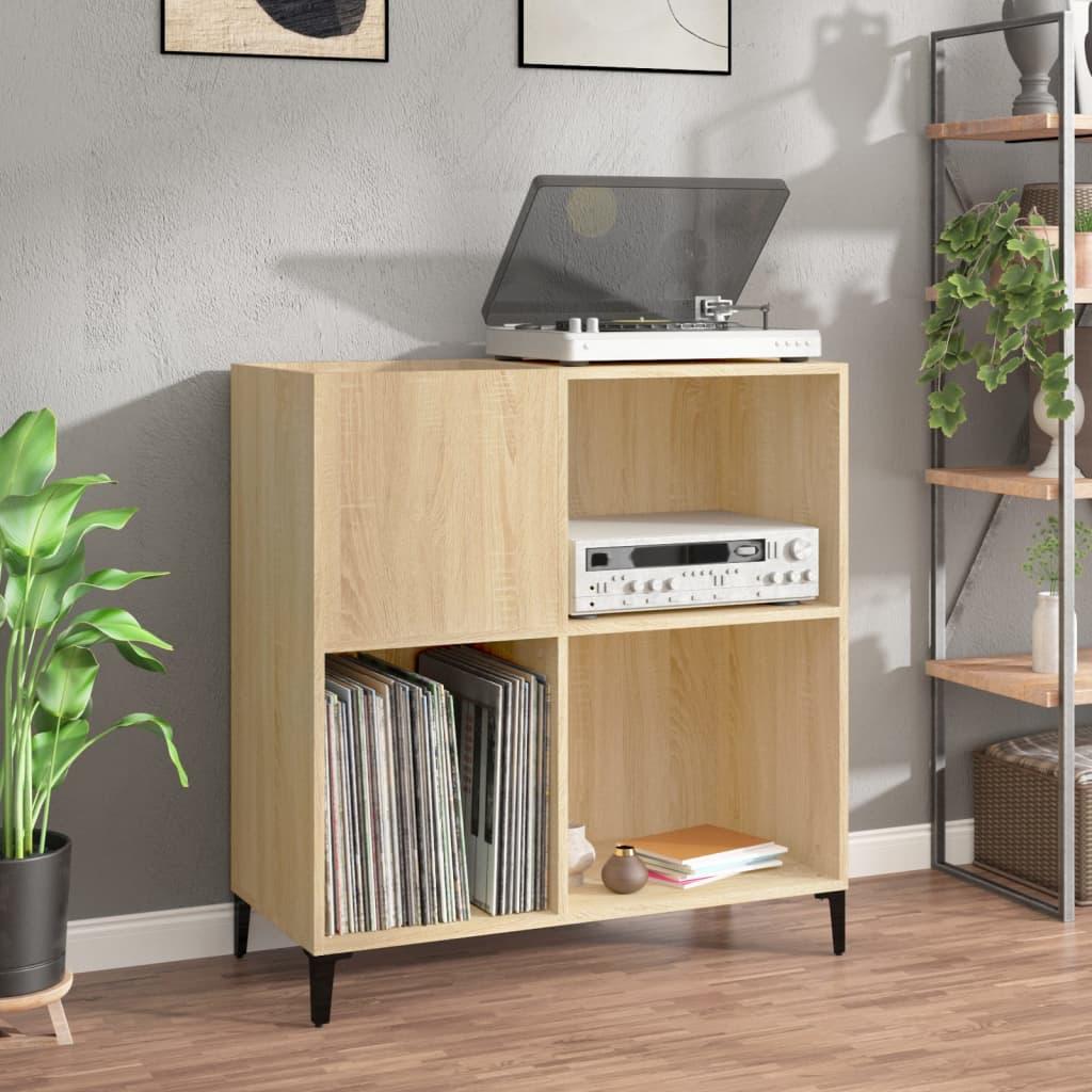 Vinylskab 84,5×38×89 cm i konstrueret træ - sonoma-eg
