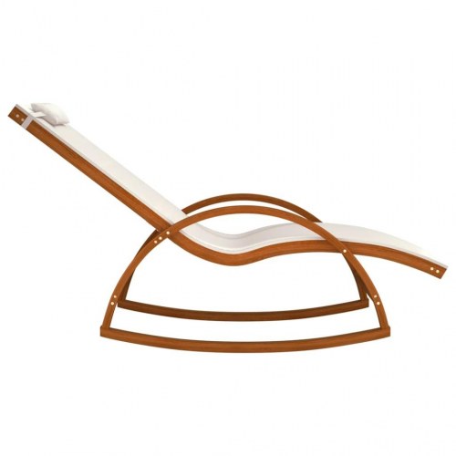 Gyngestol textilene og massivt poppeltræ hvid