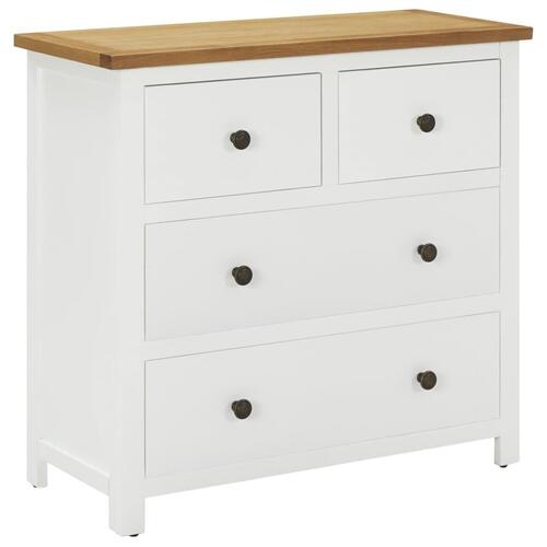 Kommode 80x35x75 cm massivt egetræ