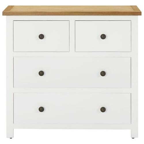 Kommode 80x35x75 cm massivt egetræ