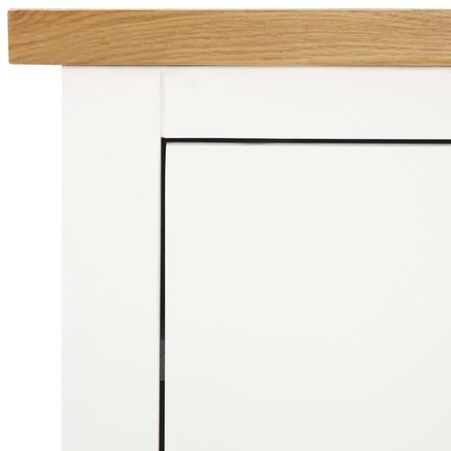 Kommode 80x35x75 cm massivt egetræ