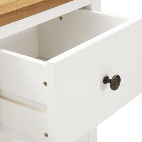 Kommode 80x35x75 cm massivt egetræ