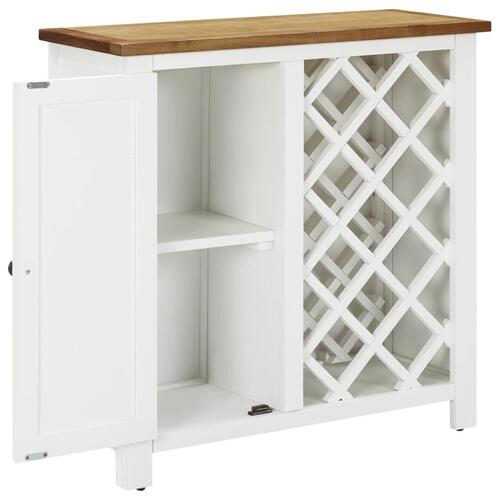 Vinskab 80x32x80 cm massivt egetræ