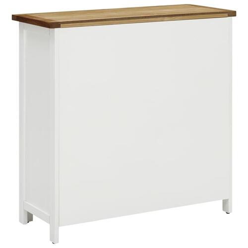Vinskab 80x32x80 cm massivt egetræ