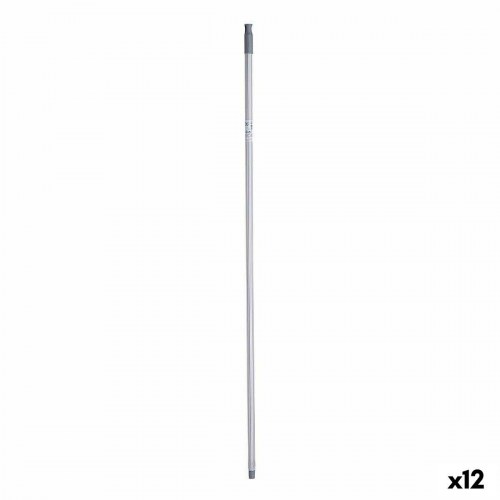 Kosteskaft metal 130 cm - grå, stribet (12 stk.)