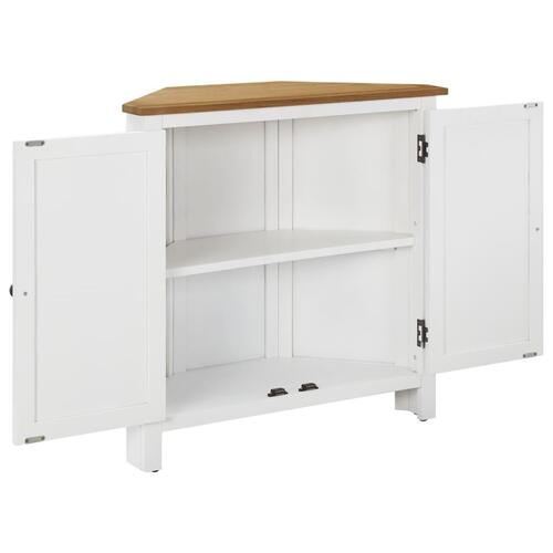 Hjørneskab 80x33,5x78 cm massivt egetræ