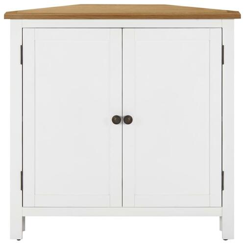 Hjørneskab 80x33,5x78 cm massivt egetræ