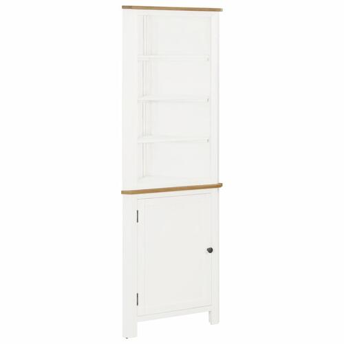 Hjørneskab 59x36x180 cm massivt egetræ