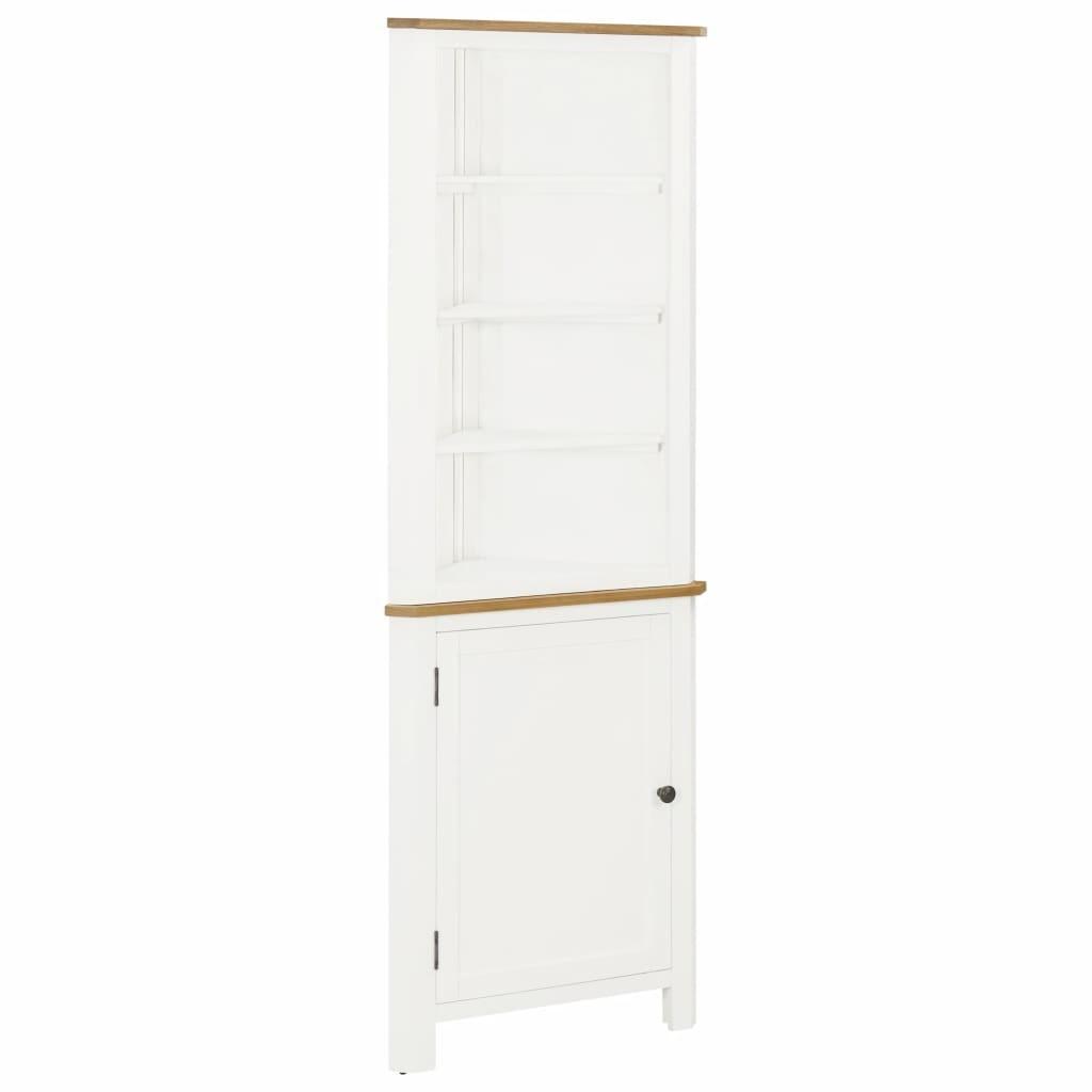 Hjørneskab 59x36x180 cm massivt egetræ
